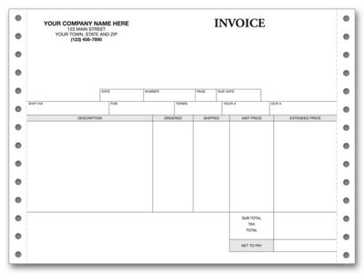 DAC Inventory w/Packing Slip Invoice 9244B