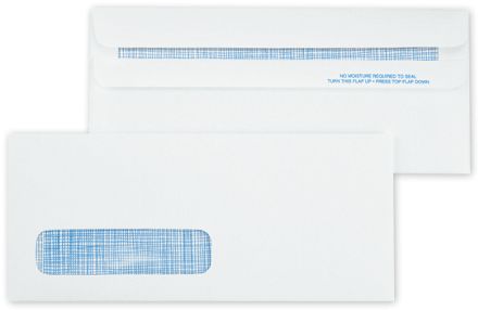 Single Window Confidential Envelope, Blue Tint, 2 Flaps