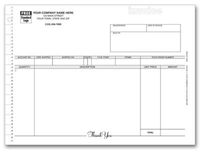 Continuous Invoice With Mailing Label 9253