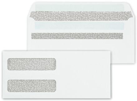 #9 Double Window Confidential Self Seal Envelope