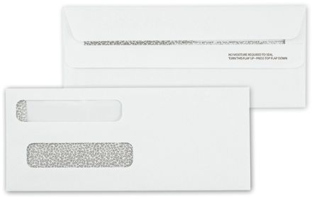 Double Window Self Seal Check Envelope