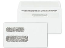 Double Window Envelope Self Seal 6 3/16 x 3 9/16