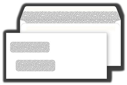 2-Window Confidential Self Seal Envelope 4-1/8 x 9