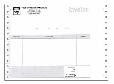 Continuous Non-Inventory Invoice 9296