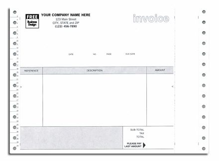 Continuous Non-Inventory Invoice