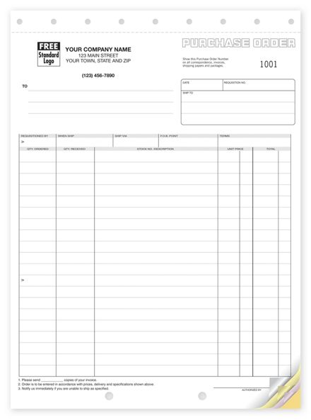 Purchase Orders, Classic Design, Large Format