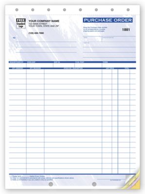 Purchase Orders, Colors Design, Large Format 92T