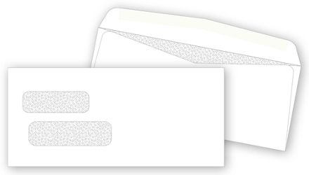 Double Window Confidential Envelope 9 x 4-1/8, Blank