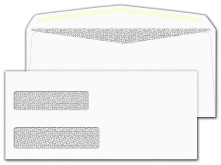 Double Window Confidential Envelope 9 x 4-1/8, Custom