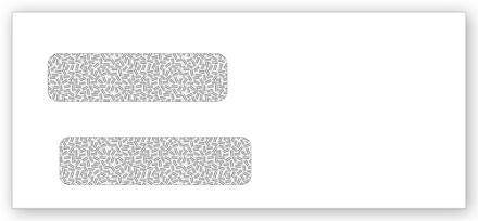 Double Window Confidential Self Seal Envelope 4-1/8 x 9-1/2