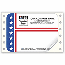 Patriotic Mailing Labels, Continuous, Stripes and Stars 9365