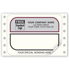 Mailing Labels, Continuous, White w/ Gray Return Area