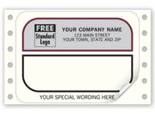 Mailing Labels, Continuous, White w/ Gray Return Area