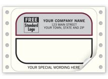 Mailing Labels, Continuous, White w/ Gray Return Area