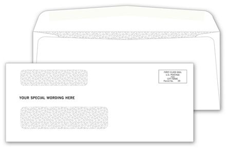 2-Window Confidential Envelope 8-5/8 x 3-5/8, Custom