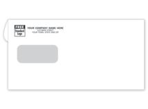 Single Window Envelope 7 1/2 x 3 7/8, Gummed Seal