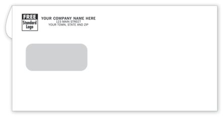Single Window Envelope 7 1/2 x 3 7/8, Gummed Seal