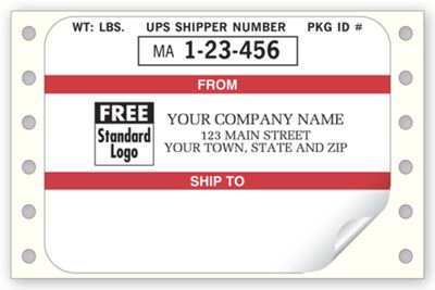 Continuous UPS Mailing Label