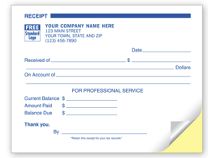 Receipts, 4.25 x 5.5