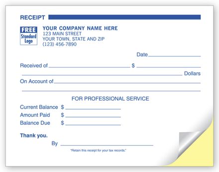 Receipts, 4.25 x 5.5