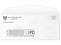 24# White FDIC Tint #10 Window Envelope 9 1/2 X 4 1/8