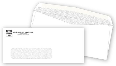 #9 Single Window Confidential Envelope, Gummed Seal