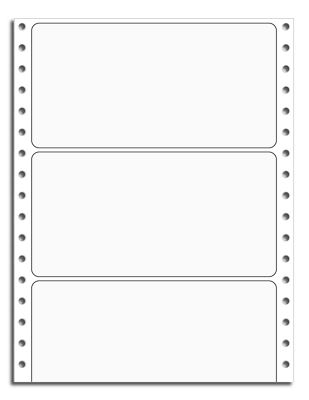 Mailing Labels, Continuous,White, Jumbo, Stock/Blank 9818