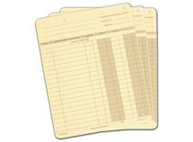 One-Write Ledger Cards