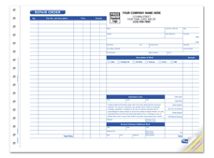 Garage Repair Order with Side-Stub, Carbonless, Large