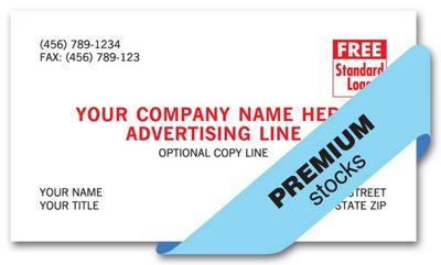 Premier Business Cards, 1 or 2 inks colors, premium stocks BC700