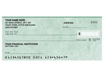 Personal Check - Green Marble