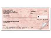 Personal Check - Red Marble