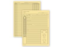 Chiropractic Exam Records, Spinal Diagram, Card File Fold