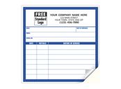 Large Service Record Labels, White with Blue Border