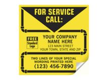 Contractor Service Labels, with Pipe Border, Vinyl