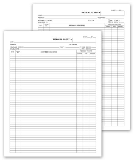 Dental Exam Record Notes Form