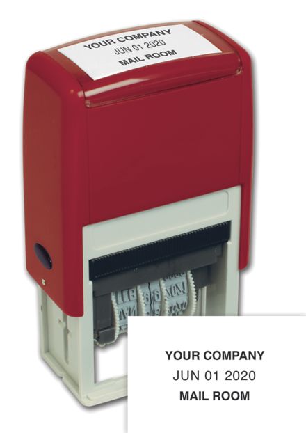 Self-Inking Plastic Date Stamp - One Color