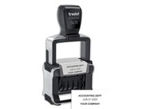 Self-Inking Metal Dater Stamp - One Color