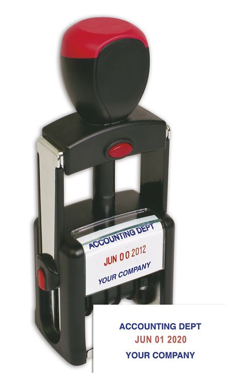 Self-Inking Metal Date Stamp - Two Color