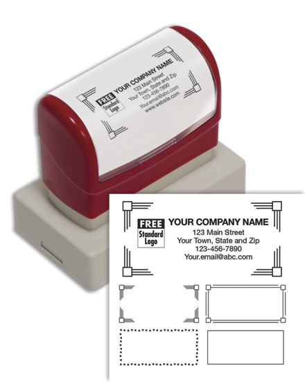 Pre-Inked Name and Address Stamp - 6 Lines