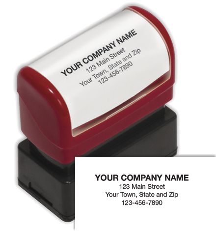 Pre-Inked Name and Address Stamp - 4 Lines