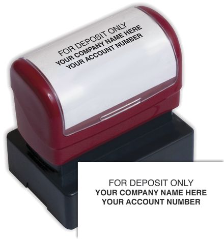 Pre-Inked Endorsement Stamp - Custom Layout