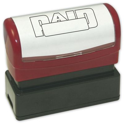 Paid within box outline Stamp - Pre-Inked D2091