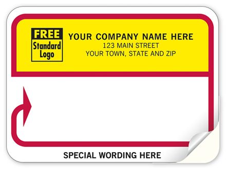 Continuous Mailing Label RD/YW Blank