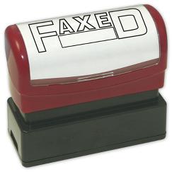 Faxed with open box Stamp - Pre-Inked