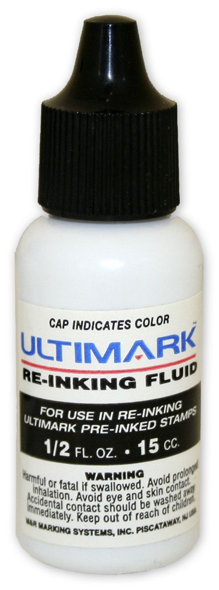 Black Ink Refill for Pre-Inked Stamp