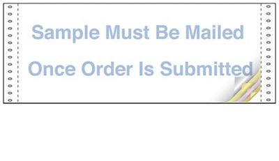 Custom Continuous Form 9.5 x 3.5 D7092