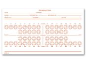 Dental Exam Record Slips, Numbered Teeth System C