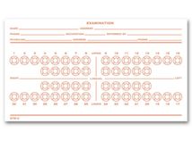 Dental Exam Record Slips, Numbered Teeth System C