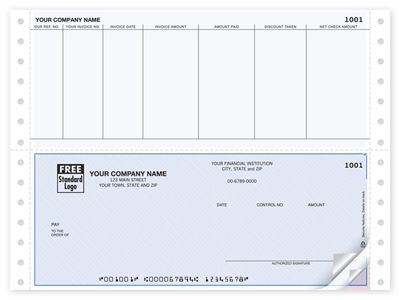 Continuous Bottom Accounts Payable Check